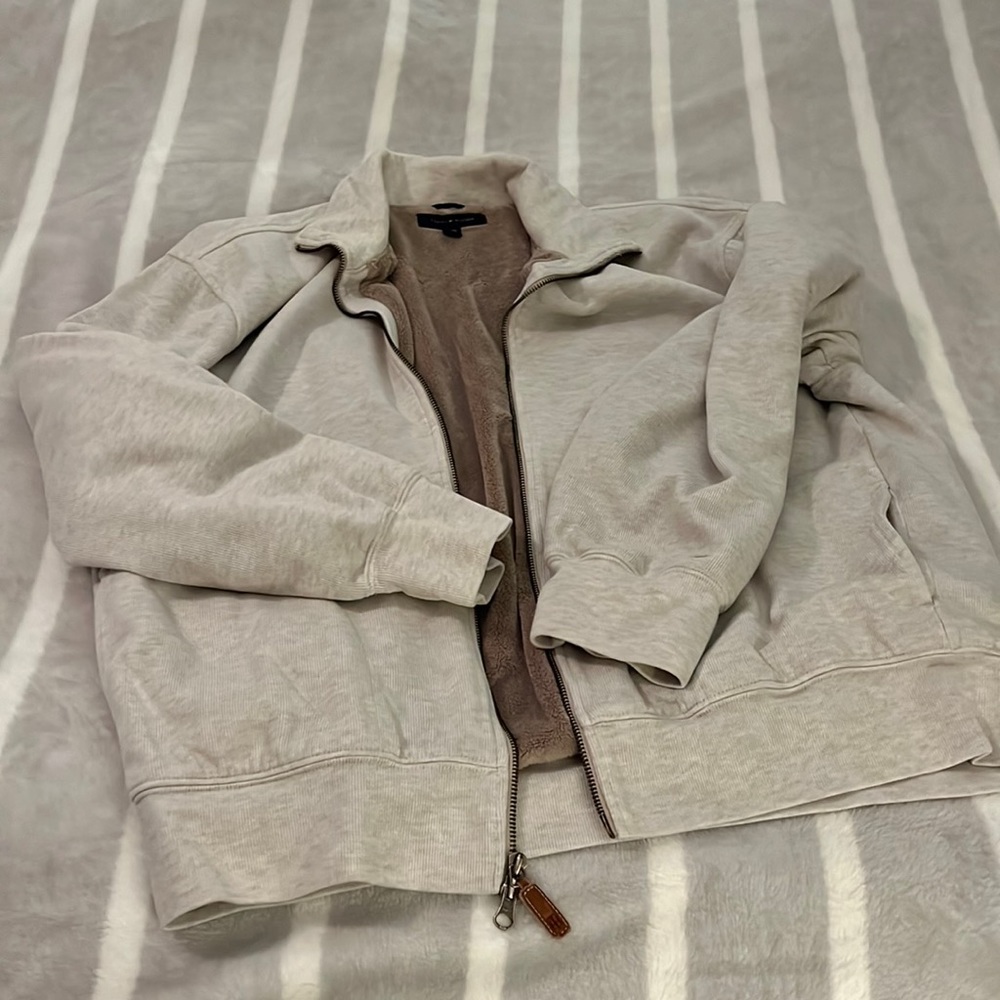 Mens Cream Tommy Hilfiger Zip Jacket XL